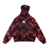 Sp5der Red Plaid Star Web Graphic Hoodie