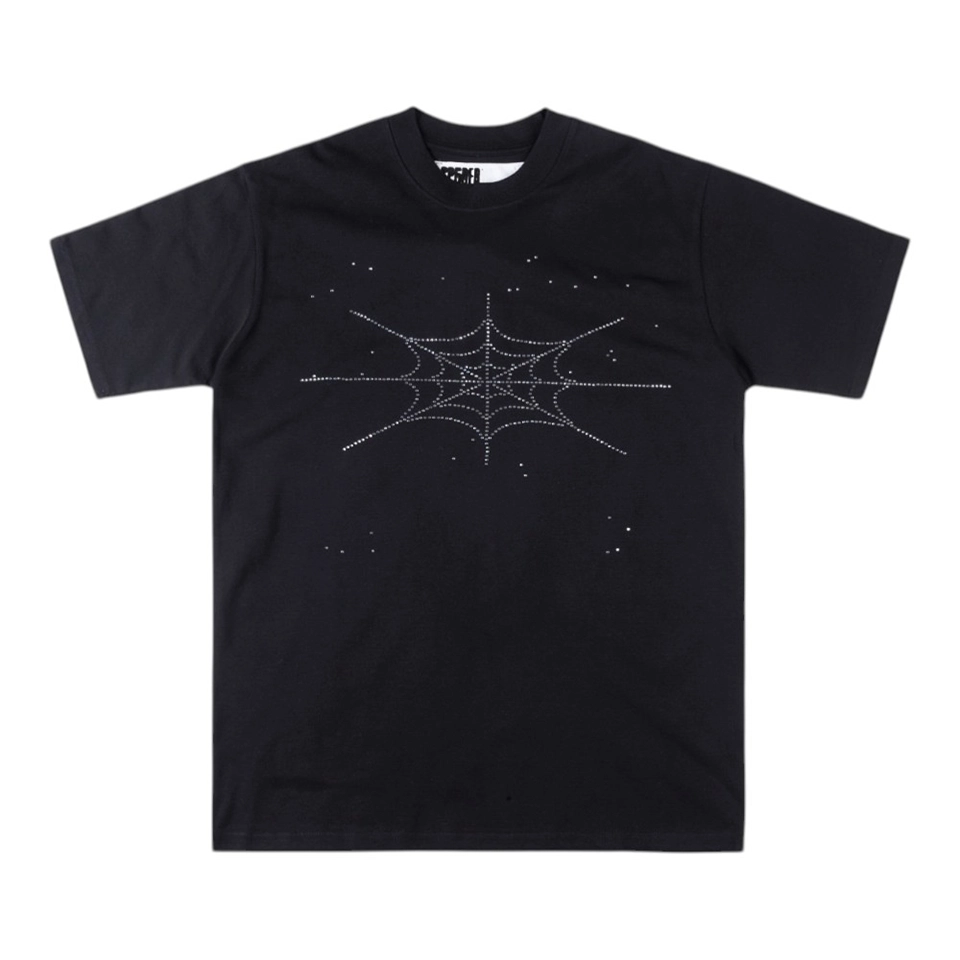 Sp5der Rhinestone Web Logo T-Shirt Front view