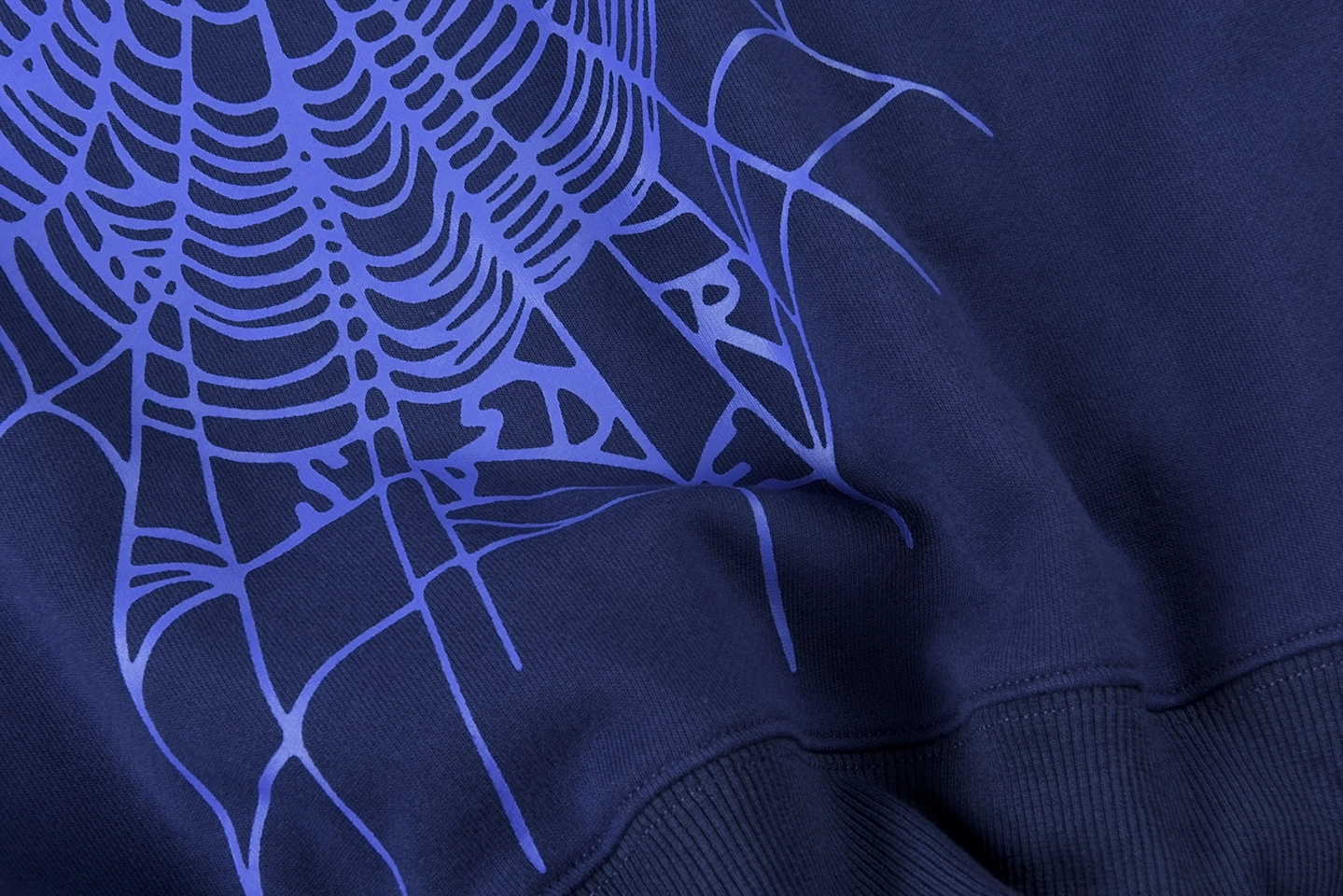 Sp5der Royal Blue White Arc Logo Web Sweatshirt2