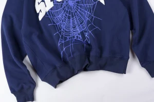 Sp5der Royal Blue White Arc Logo Web Sweatshirt5