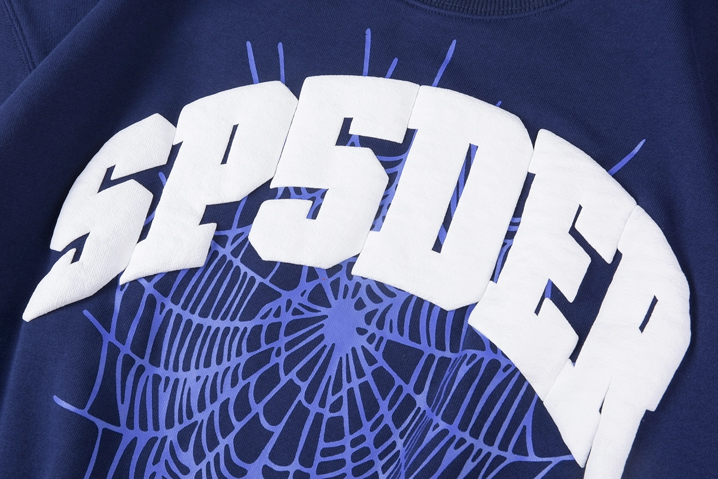 Sp5der Royal Blue White Arc Logo Web Sweatshirt9