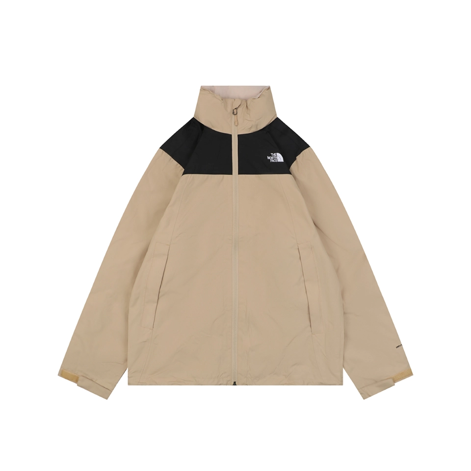 The North Face Retro Hidden Hood Windbreaker Jacket Brown Front view