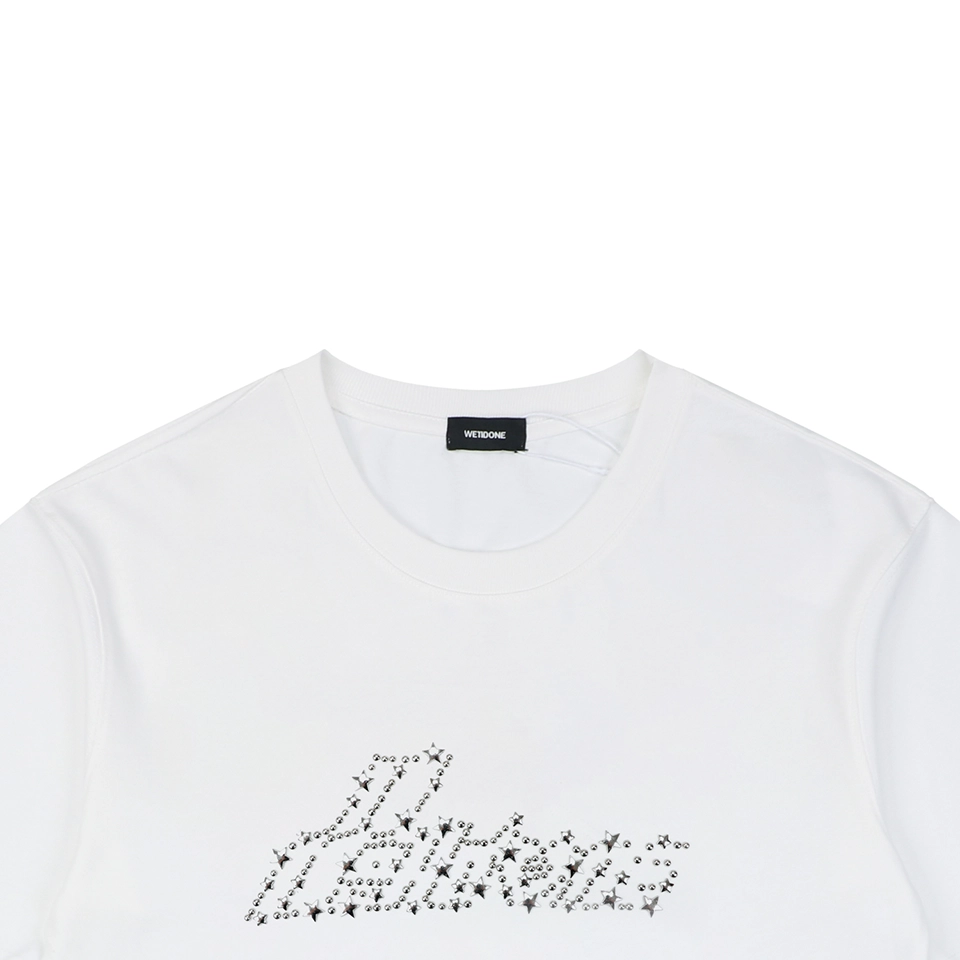 We11done Cross Chain Logo Graphic T-Shirt White