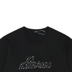 We11done Cross Chain Logo Graphic T-Shirt Black