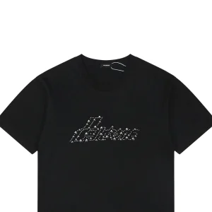 We11done Cross Chain Logo Graphic T-Shirt Black