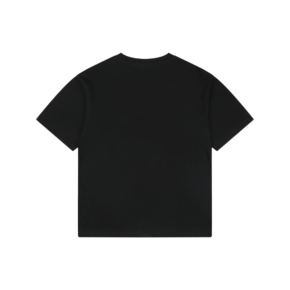 We11done Cross Chain Logo Graphic T-Shirt Black Back view