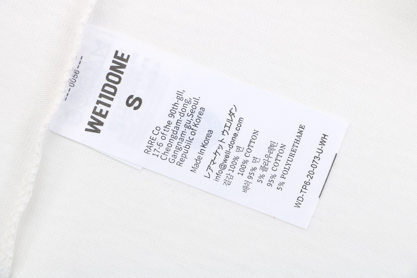 We11done Cross Chain Logo Graphic T-Shirt White Wash label