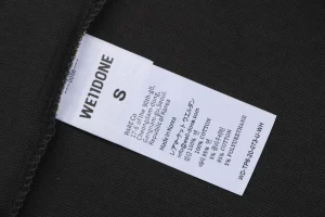 We11done Graffiti Brush Logo Print T-Shirt Black Wash label