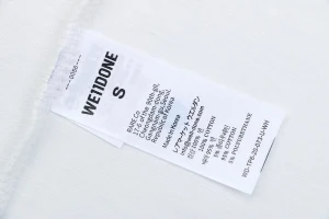 We11done Graffiti Brush Logo Print T-Shirt White Wash label