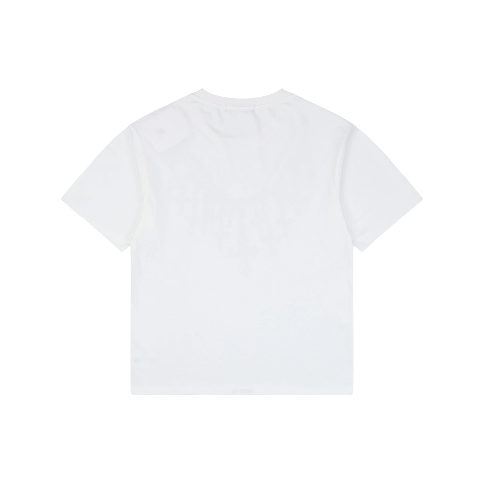 We11done Graffiti Brush Logo Print T-Shirt White Back view