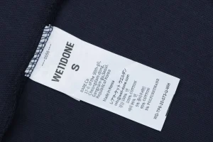 We11done Rainbow Graffiti Bunny Graphic T-Shirt Navy Wash label