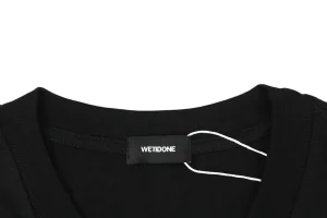 We11done Teddy Bear Graphic T-Shirt Black Collar