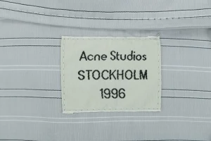 Acne Studios Precision Stripe Matching Oversized Cotton Shirt Brand label
