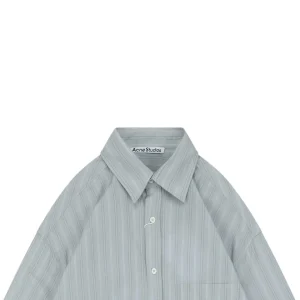 Acne Studios Precision Stripe Matching Oversized Cotton Shirt