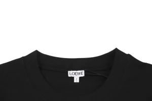 Loewe Gradient Anagram Faux Pocket Embroidered T-Shirt Black Collar