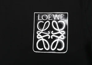Loewe Gradient Anagram Faux Pocket Embroidered T-Shirt Black Front Print