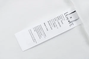 Loewe Tonal Anagram Pocket Embroidered T-Shirt White Wash label