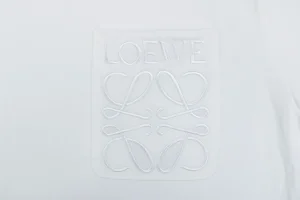 Loewe Tonal Anagram Pocket Embroidered T-Shirt White Front Pocket
