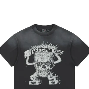 Saint Michael Skull Beetle Vintage Washed Distressed Print T-Shirt